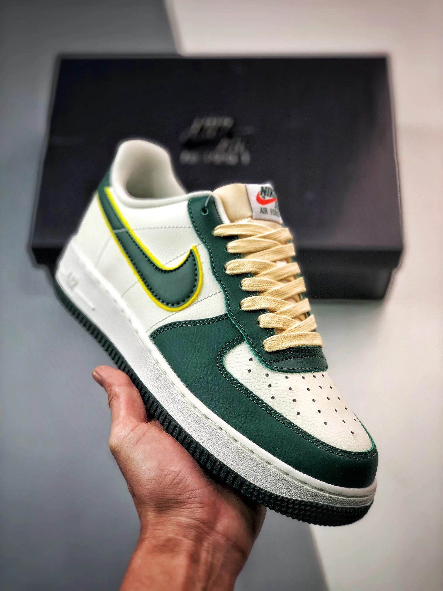 Nike Air Force 1 Low Sail Noble Green-Opti Yellow FD0341-133 For Sale