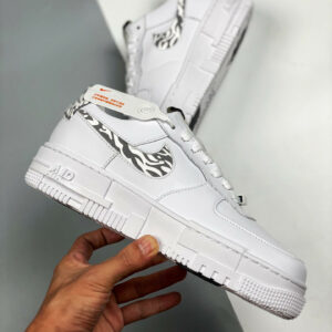 Nike Air Force 1 Pixel Zebra White Particle Grey For Sale