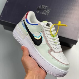 Nike Air Force 1 Shadow Pixel Barely Green White-Platinum Violet-Black For Sale