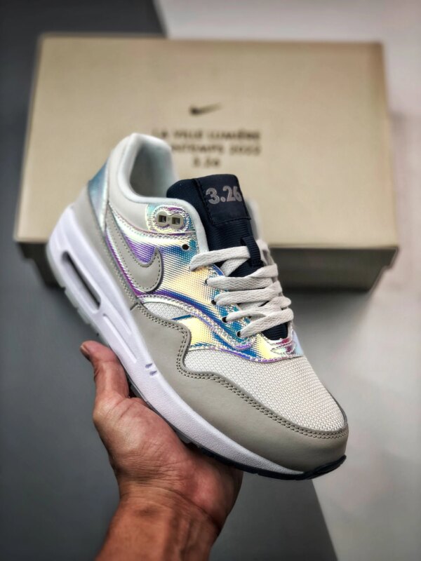 Nike Air Max 1 La Ville Lumi�re White Neutral Grey-Metallic Silver-Black For Sale