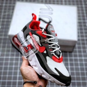 Nike Air Max 270 React Black White-Iron Grey-University Red For Sale