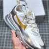 Nike Air Max 270 React City of Speed White Metallic Silver For Sale