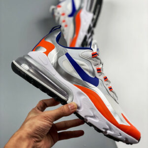 Nike Air Max 270 React Knicks White Racer Blue Flash Crimson For Sale