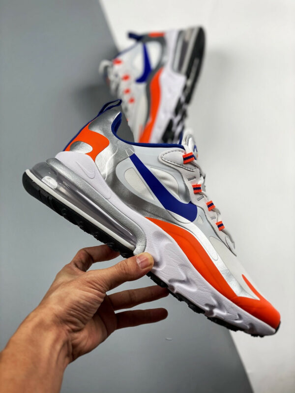 Nike Air Max 270 React Knicks White Racer Blue Flash Crimson For Sale