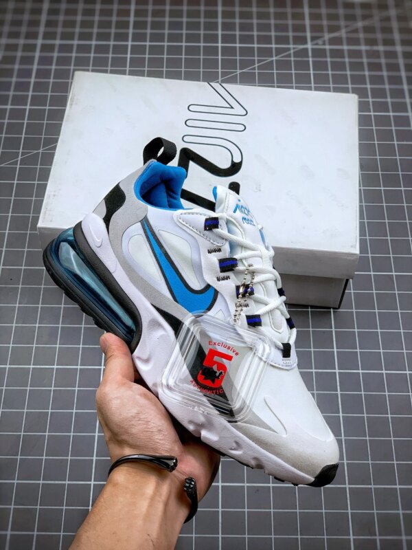 Nike Air Max 270 React White Blue Grey CT1280-101 For Sale