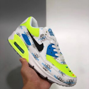 Nike Air Max 90 Worldwide White White-Volt-Blue Fury