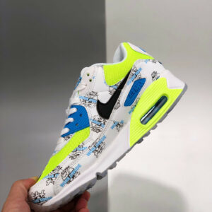 Nike Air Max 90 Worldwide White White-Volt-Blue Fury