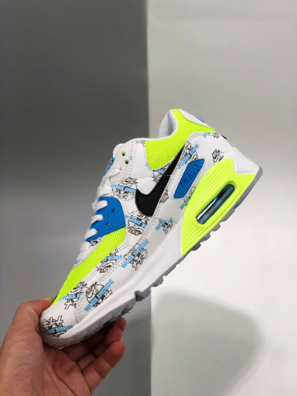 Nike Air Max 90 Worldwide White White-Volt-Blue Fury