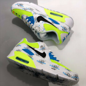 Nike Air Max 90 Worldwide White White-Volt-Blue Fury