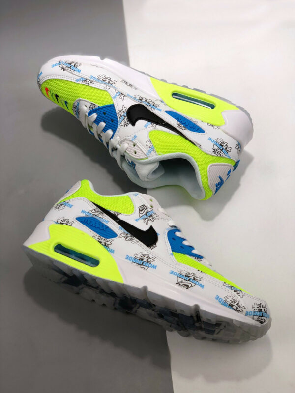 Nike Air Max 90 Worldwide White White-Volt-Blue Fury