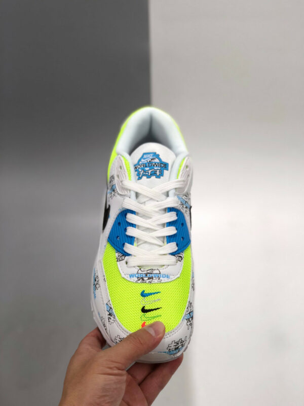 Nike Air Max 90 Worldwide White White-Volt-Blue Fury