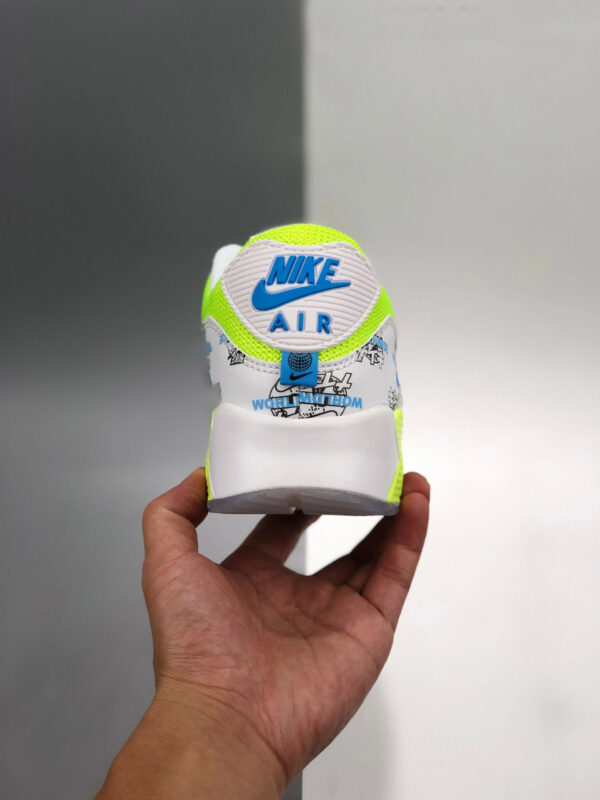 Nike Air Max 90 Worldwide White White-Volt-Blue Fury