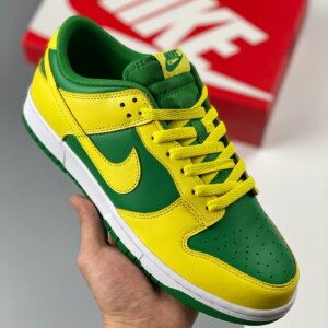 Nike Dunk Low Reverse Brazil Apple Green Yellow Strike-White For Sale