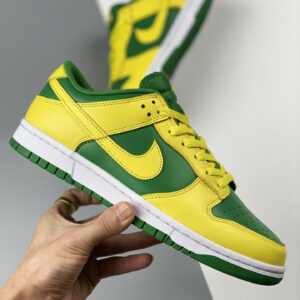 Nike Dunk Low Reverse Brazil Apple Green Yellow Strike-White For Sale