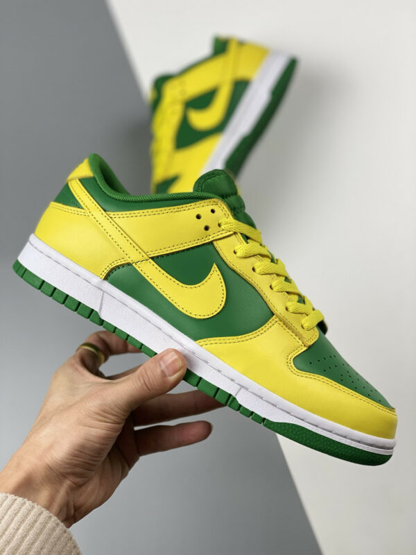 Nike Dunk Low Reverse Brazil Apple Green Yellow Strike-White For Sale