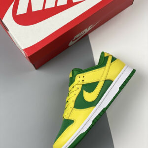 Nike Dunk Low Reverse Brazil Apple Green Yellow Strike-White For Sale