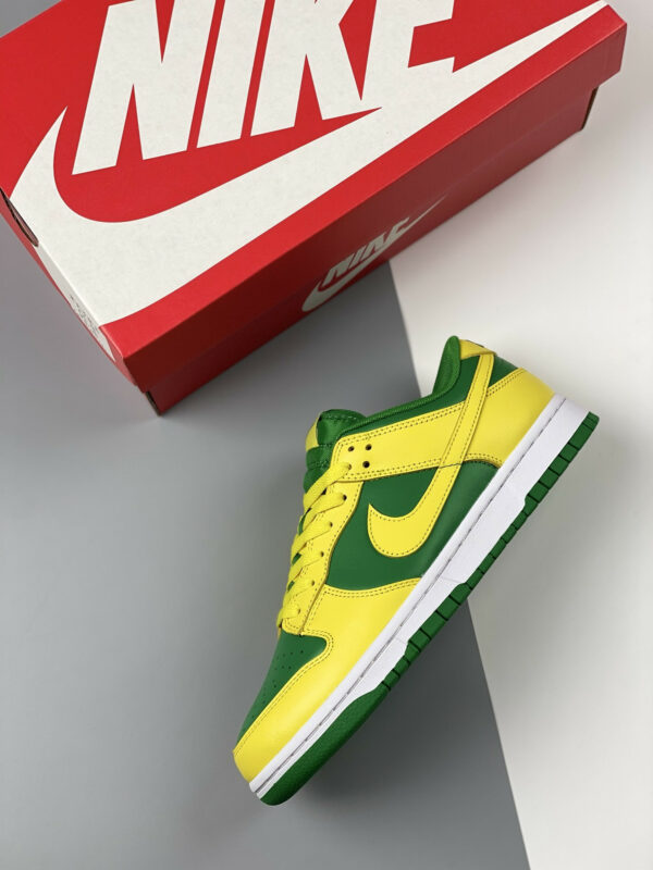 Nike Dunk Low Reverse Brazil Apple Green Yellow Strike-White For Sale