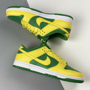 Nike Dunk Low Reverse Brazil Apple Green Yellow Strike-White For Sale