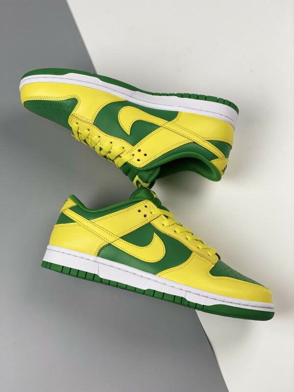 Nike Dunk Low Reverse Brazil Apple Green Yellow Strike-White For Sale