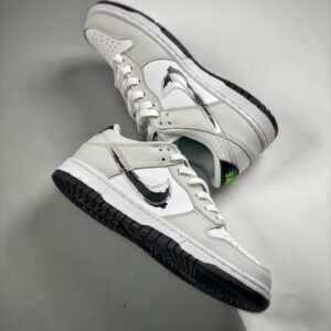 Nike Dunk Low Glitch Swoosh White Grey DV3033-001 For Sale