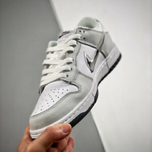 Nike Dunk Low Glitch Swoosh White Grey DV3033-001 For Sale