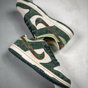 Nike Dunk Low Grey Suede Green For Sale