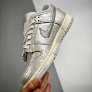 Nike Dunk Low Metallic Silver Sail-White DX3197-095 For Sale