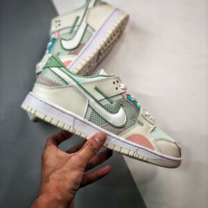 Nike Dunk Low Scrap Grey Haze Light Bone-Oil Green DM0802-001 For Sale