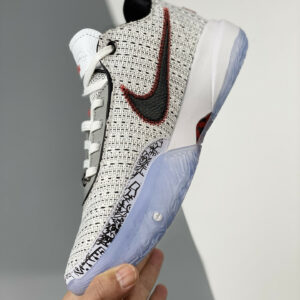 Nike LeBron 20 The Debut White Metallic Gold-Black-University Red For Sale