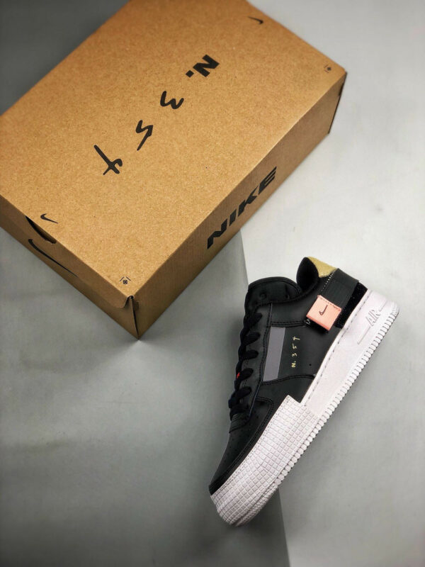 Nike N.354 Air Force 1 Type Black Pink CI0054-001 For Sale