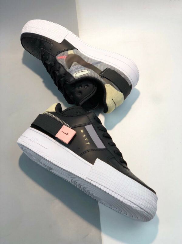 Nike N.354 Air Force 1 Type Black Pink CI0054-001 For Sale