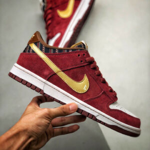 Nike SB Dunk Low Anchorman Team Red Metallic Gold For Sale