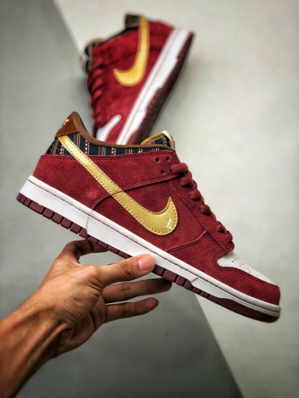 Nike SB Dunk Low Anchorman Team Red Metallic Gold For Sale