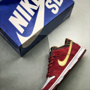 Nike SB Dunk Low Anchorman Team Red Metallic Gold For Sale