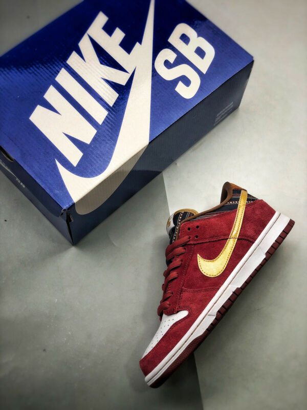 Nike SB Dunk Low Anchorman Team Red Metallic Gold For Sale