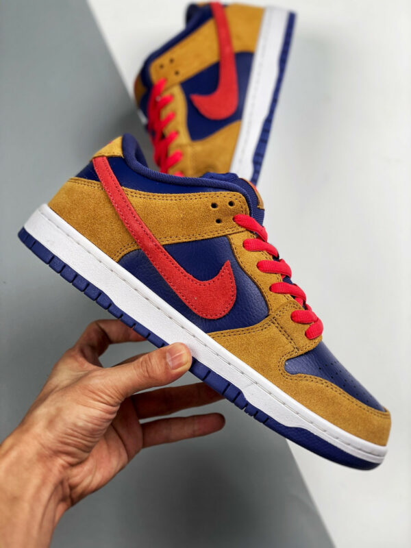 Nike SB Dunk Low Pelle Hat Wheat Light Fusion Red-Dark Purple For Sale