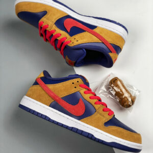 Nike SB Dunk Low Pelle Hat Wheat Light Fusion Red-Dark Purple For Sale