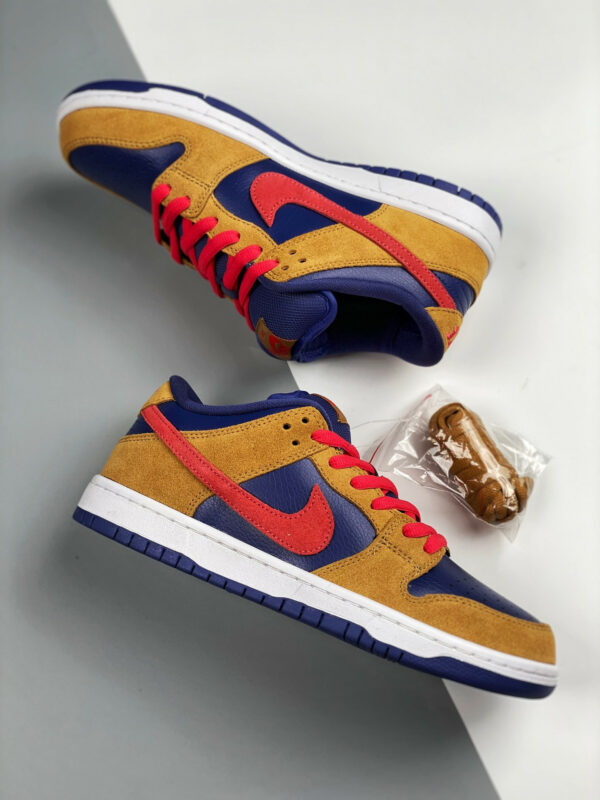 Nike SB Dunk Low Pelle Hat Wheat Light Fusion Red-Dark Purple For Sale