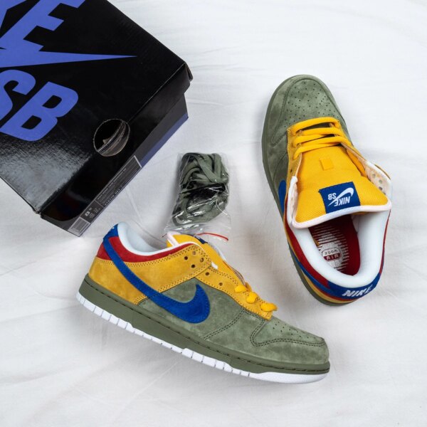 Nike SB Dunk Low Puff N Stuff Oil GreenInternational Blue