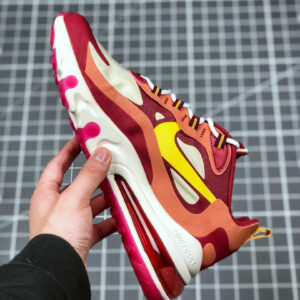 Nike WMNS Air Max 270 React Wine RedGold-White For Sale