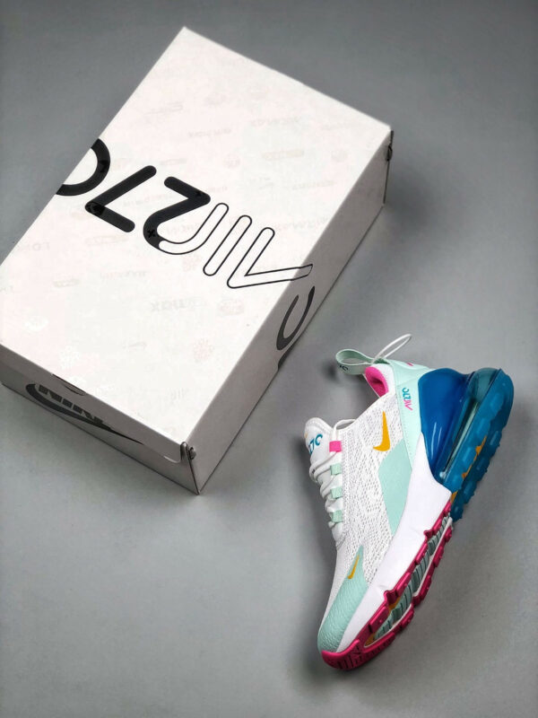 Nike WMNS Air Max 270 White Laser Fuchsia-Teal Tint-Blue Fury For Sale