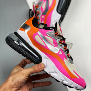 Nike Wmns Air Max 270 React Pink Orange Silver CT1834-100 For Sale