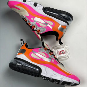 Nike Wmns Air Max 270 React Pink Orange Silver CT1834-100 For Sale