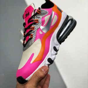 Nike Wmns Air Max 270 React Pink Orange Silver CT1834-100 For Sale