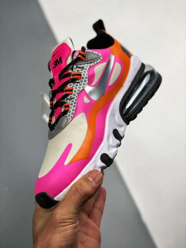 Nike Wmns Air Max 270 React Pink Orange Silver CT1834-100 For Sale