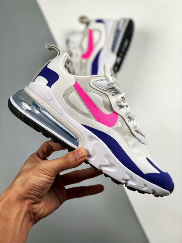 Nike Wmns Air Max 270 React White Navy Pink For Sale