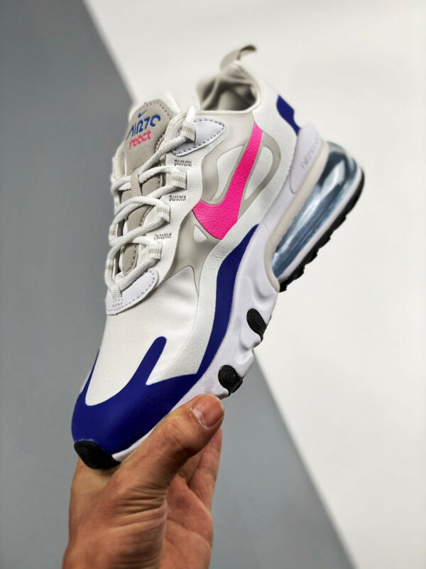 Nike Wmns Air Max 270 React White Navy Pink For Sale