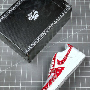 PEACEMINUSONE x Nike Air Force 1 Custom White Red For Sale