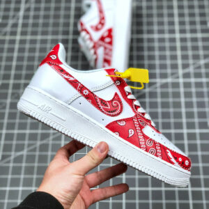 PEACEMINUSONE x Nike Air Force 1 Custom White Red For Sale