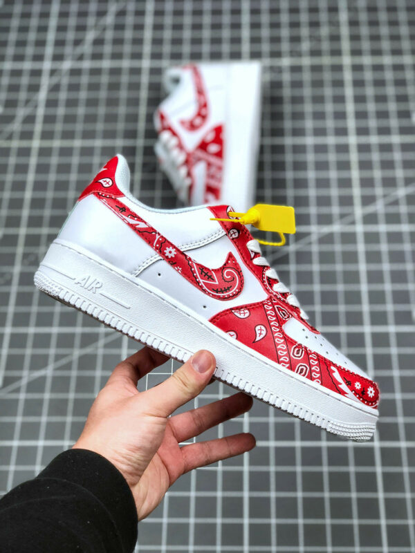 PEACEMINUSONE x Nike Air Force 1 Custom White Red For Sale